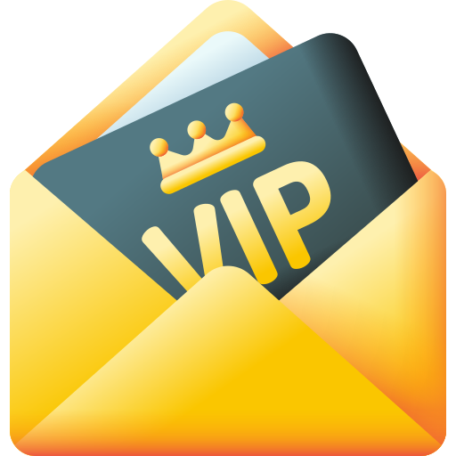 Ilustracja animowanej koperty z listem VIP